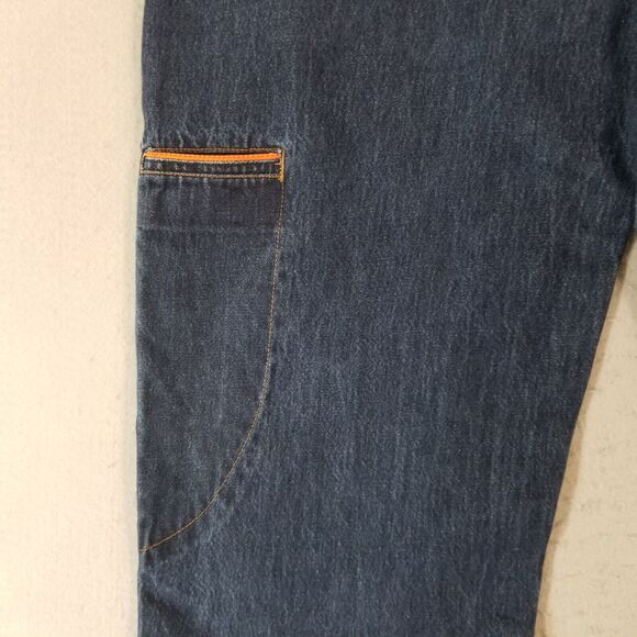 Marithe Francois Girbaud Jeans mens 38x28 brand x wide-leg baggy blue pants Y2K - Picture 12 of 15